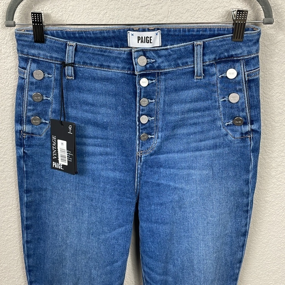 NWT Paige Emmie Ankle Skinny Jeans Button Fly Button Pockets High Rise 29 - Picture 3 of 11